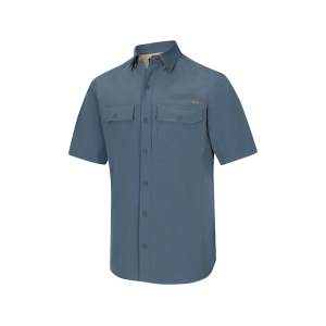 Drake Men's Lake Shore Performance Shirt Stormy Weather Gray Large - Drake