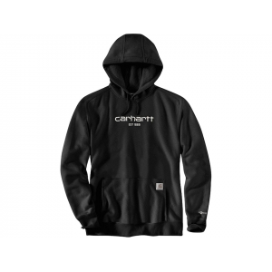 CARHARTT Men's Force Relaxed Fit Lightweight Logo Graphic Hoodie Black XL