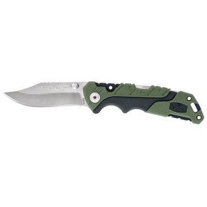 Buck Knives 661 Pursuit Small Assisted Opening Pocket Knife 3" Drop Point 420HC Satin Blade Glass Reinforced Nylon (GRN)/Versaflex Handle Black/Green - Buck Knives