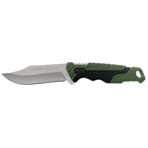 Buck Knives 658 Pursuit Small Fixed Blade Knife 3.75" Drop Point 420HC Satin Blade Glass Filled Nylon/Versaflex Handle Black/Green - Buck Knives