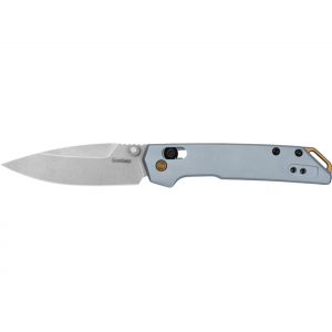 Kershaw Mini Iridium Pocket Knife 3" Spear Point D2 Stonewashed Blade Aluminum Handle Ice Blue - Kershaw