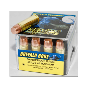 651815004501 BUFFALO Bore Dangerous Game 44 Remington Magnum Ammo 265 Grain Lehigh Match Solid Flat Nose Lead Free Box Of 20 651815004501 256861