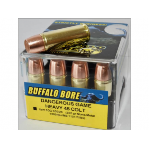 falo Bore Dangerous Game 45 Colt (Long Colt) P 300 Grain Lehigh Match Solid Flat Nose Lead Free Box Of 20 Ammo