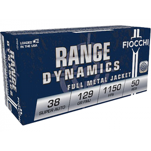 cchi Range Dynamics 38 Super 129 Grain Full Metal Jacket Case Of 1000 (20 Boxes Of 50) Ammo