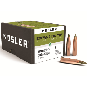 Nosler E-Tip 7mm, 284 Caliber (284 Diameter) Bullets 150 Grain Polymer Tip Box of 50 - Nosler