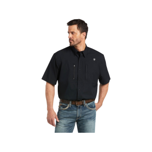 Ariat Men's Venttek Classic Short Sleeve Shirt Black Large - Ariat