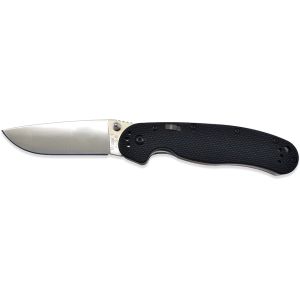 Ontario RAT 1A Assisted Opening Pocket Knife 3.5" Drop Point AUS-8 Steel Blade G-10 Handle Black - Ontario