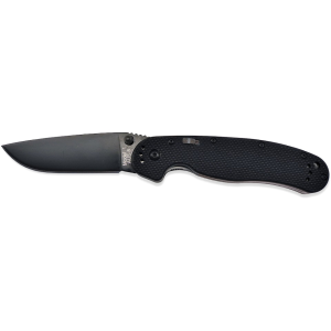 Ontario RAT 1A Assisted Opening Pocket Knife 3.5" Drop Point Black AUS-8 Steel Blade G-10 Handle Black - Ontario