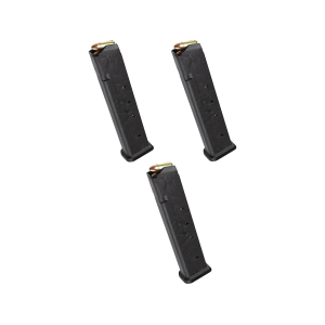 Magpul PMAG 17 GL9 Magazine for Glock 17, 19X, 34 Gen 1, 2, 3, 4 9mm Luger 27-Round Polymer Black 3PK