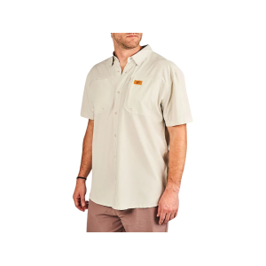 Marsh Wear Men's Lenwood Tech Short Sleeve Shirt Stone 2XL - Marsh Wear