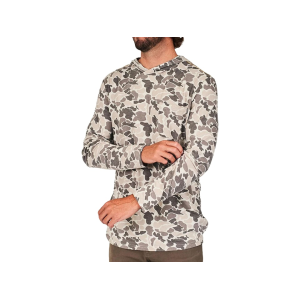 MARSH WEAR Men's Buxton Hagood Hoodie Stone Mallard Camo Large