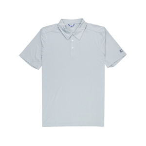 AFTCO Men's Air O Mesh Short Sleeve Polo Shirt Harbor Gray Heather XL
