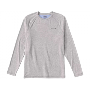 ORVIS Men's Dricast Long Sleeve Crew Neck Shirt Light Gray Heather XL