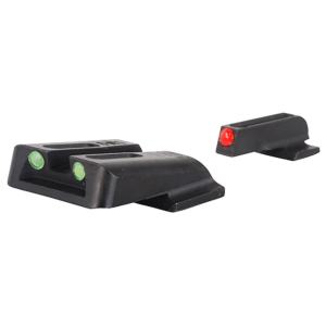 TRUGLO Fiber Optic Sight Set for S&W M&P, SD9, SD40 Steel Fiber Optic Red Front, Green Rear
