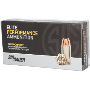 Sauer Elite Performance 40 S&W 180 Grain Sig V-Crown Jacketed Hollow Point Box Of 50 Ammo