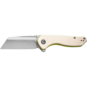 CIVIVI ExOne Pocket Knife 2.94" Reverse Tanto Nitro-V Satin Blade G-10 Handle Ivory - Civivi