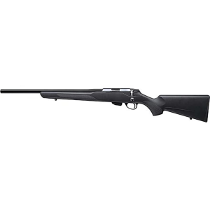 Tikka T1x Bolt Action Rifle 17 Hornady Magnum Rimfire (HMR) 20" Left Hand Blue Threaded Barrel Black Frame Black Field Stock