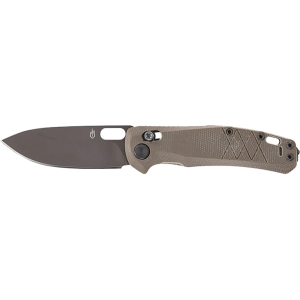 Gerber Scout Pocket Knife 3.2" Drop Point 440 Bead Blasted Blade Micarta Handle Gray - Gerber