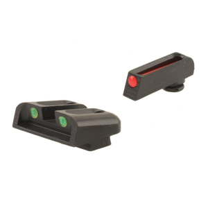 TRUGLO Fiber Optic Sight Set for Glock 17, 17L, 19, 22, 23, 24, 26, 27, 33, 34, 35, 38, 39 Gen 1, 2, 3, 4, 5 Steel Fiber Optic Red Front, Green Rear