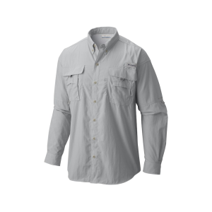 Columbia Men's PFG Bahama II Long Sleeve Shirt Cool Gray Medium - Columbia