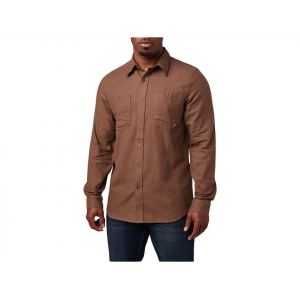 5.11 Men's Silverwood Solid Flannel Shirt Dark Earth Large