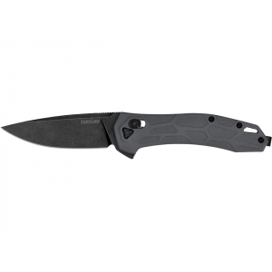 Kershaw Covalent Pocket Knife 3.2" Drop Point D2 Black Stonewash Blade Glass Reinforced Nylon (GRN) Handle Gray - Kershaw