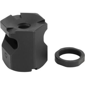 Strike Industries X-Comp Mini Cookie Cutter 02 Muzzle Brake 9mm M18x1 RH Thread Steel Nitride - Strike Industries