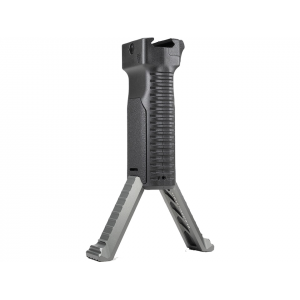 Strike Industries Vertical Grip Bipod 1913 Picatinny Polymer Black Aluminum Legs Gray - Strike Industries