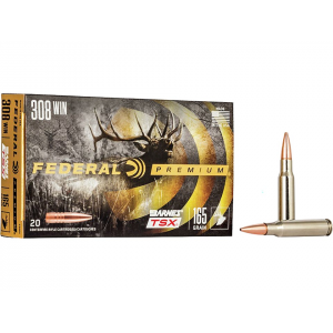 eral Premium 308 Winchester 165 Grain Barnes Triple-Shock X Solid Hollow Point Lead Free Box Of 20 Ammo