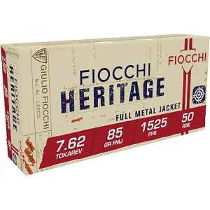 cchi 7.62x25mm Tokarev 85 Grain Full Metal Jacket Box Of 50 Ammo