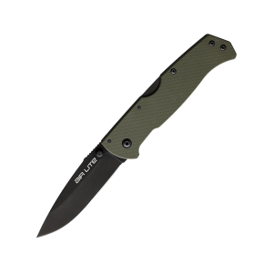 Cold Steel Air Lite Pocket Knife 3.4" Drop Point AUS-10 Black Blade G-10 Handle OD Green - Cold Steel