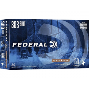 FEDERAL PREMIUM Federal Power-Shok 303 British Ammo 150 Grain Jacketed Soft Point Box of 20
