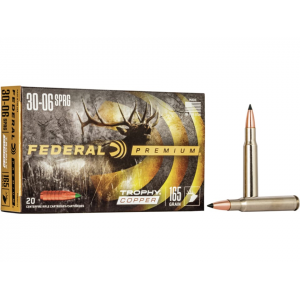 eral Premium 30-06 Springfield 165 Grain Federal Trophy Copper Polymer Tip Lead Free Box Of 20 Ammo