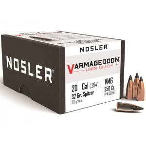 Nosler Varmageddon 20 Caliber (204 Diameter) Bullets 32 Grain Polymer Tip Box of 250 - Nosler