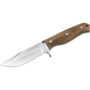 Boker Knives Walnut Drop Fixed Blade Knife 4.25" Drop Point 440A Satin Blade Walnut Handle - Boker Knives