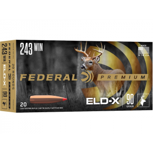eral Premium 243 Winchester 90 Grain Hornady ELD-X Polymer Tip Box Of 20 Ammo