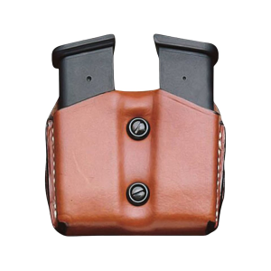 DESANTIS GUNHIDE Double Stack Double Magazine Pouch for Glock 43 Leather Tan