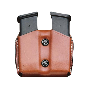DeSantis Gunhide Double Stack Double Magazine Pouch Ambidextrous S&W M&P 9, 40 Leather Tan - Desantis Gunhide