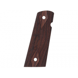 Hogue Fancy Hardwood Grips 1911 Government, Commander with Extended Magwell Checkered Rosewood - Hogue