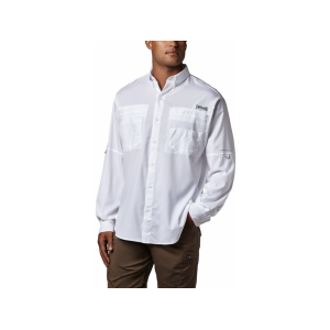 Columbia Men's PFG Tamiami II Long Sleeve Shirt White Large Tall - Columbia