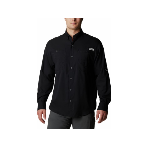 Columbia Men's PFG Tamiami II Long Sleeve Shirt Black XL Tall - Columbia