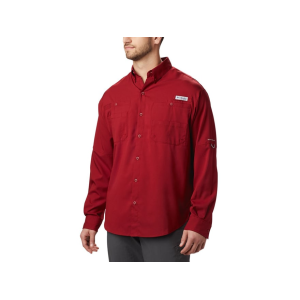 Columbia Men's PFG Tamiami II Long Sleeve Shirt Beet Medium - Columbia