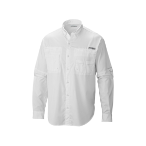 Columbia Men's PFG Tamiami II Long Sleeve Shirt White Large - Columbia