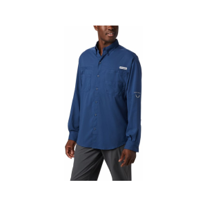 Columbia Men's PFG Tamiami II Long Sleeve Shirt Carbon XL Tall - Columbia