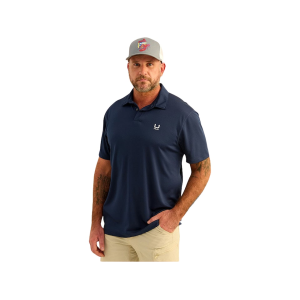 HUK Men's Icon Polo Naval Academy Medium