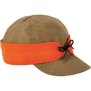 Stormy Kromer Mens Insulated Waxed Cotton Cap 7.75 Sand/Blaze Orange