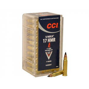 CCI 17 Hornady Magnum Rimfire (hmr) Ammo 17 Grain Hornady V-max Polymer Tip Case Of 2000 (40 Boxes Of 50) 10076683000498 276039