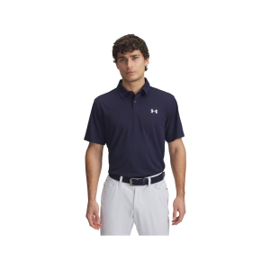 UNDER ARMOUR Men's Pique Polo Midnight Navy/White Medium