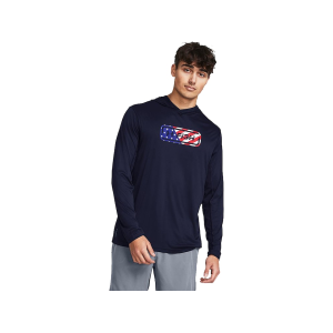 UNDER ARMOUR Men's Iso-Chill Freedom Hook Hoodie Midnight Navy 2XL