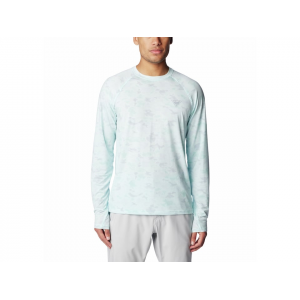 COLUMBIA Men's PFG Uncharted Long Sleeve Crew Neck Shirt Icy Morn Uncharted Waters 2XL